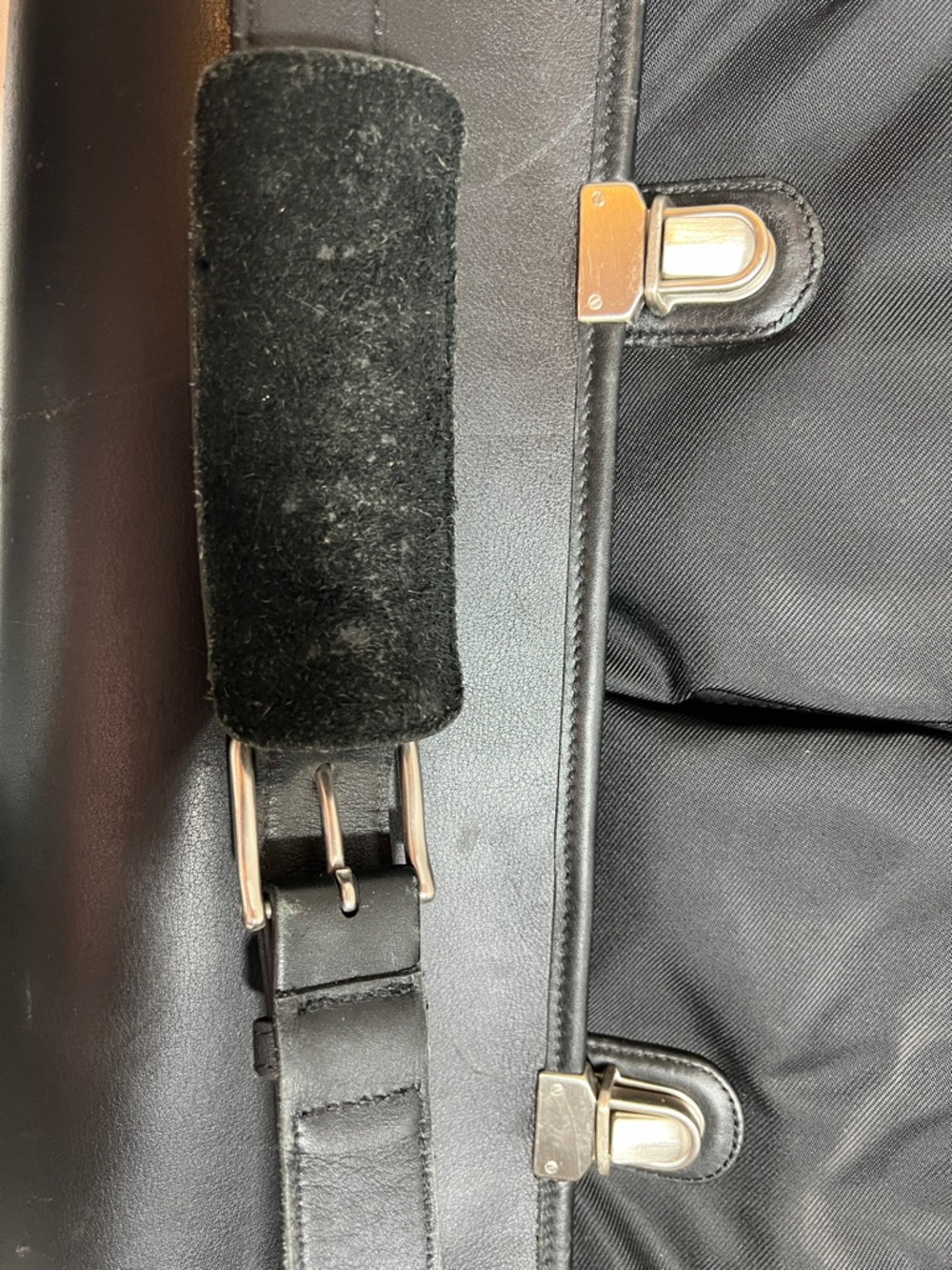 Coach Black Leather & Nylon Briefcase/Laptop bag 5113 with Silver Hardware - Picture 12 of 13